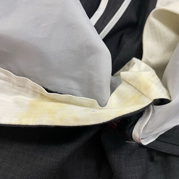 Santorelli New Romeo Men's W36 x L32 Dark Grey Flat Front Cuffed Dress Pants - Picture 7 of 9